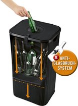 EASYmaxx statiegeldflessenbak 100 liter, totaal draagvermogen 25 kg | Flessenopslag + glasbreukbeveiliging | Glas- en flessenbak voor leeggoed | waterdicht, ontwikkeld in Duitsland
