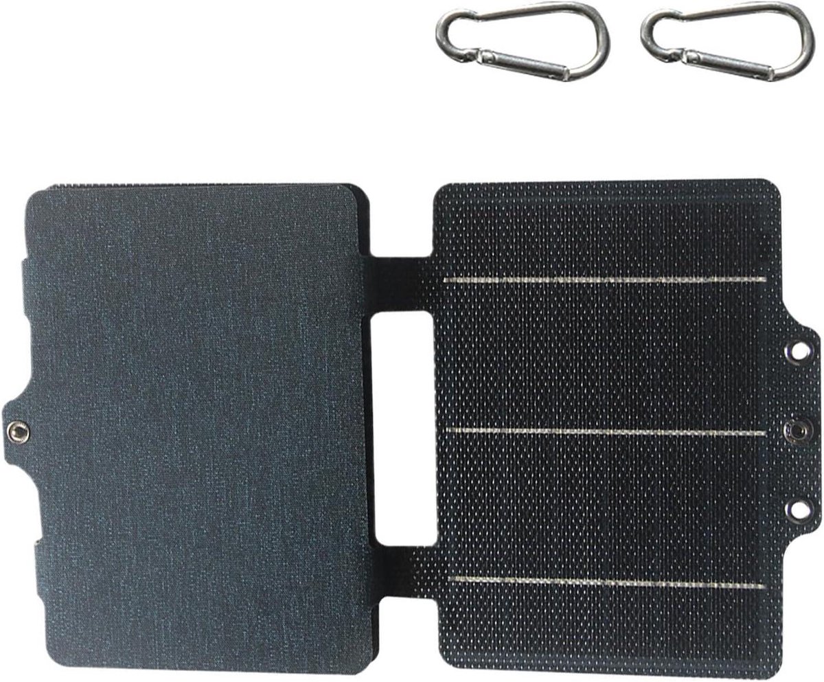 Draagbaar Zonnepaneel - Opvouwbare Oplader - Outdoor Opladen - Hoge Lichtabsorptie - 30 Watt - Zwart