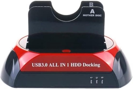 HDD Docking Station - Externe Harde Schijf - Data Overzetten - Drievoudige Interface - 2.5/3.5 Inch - Zwart — afbeelding 4