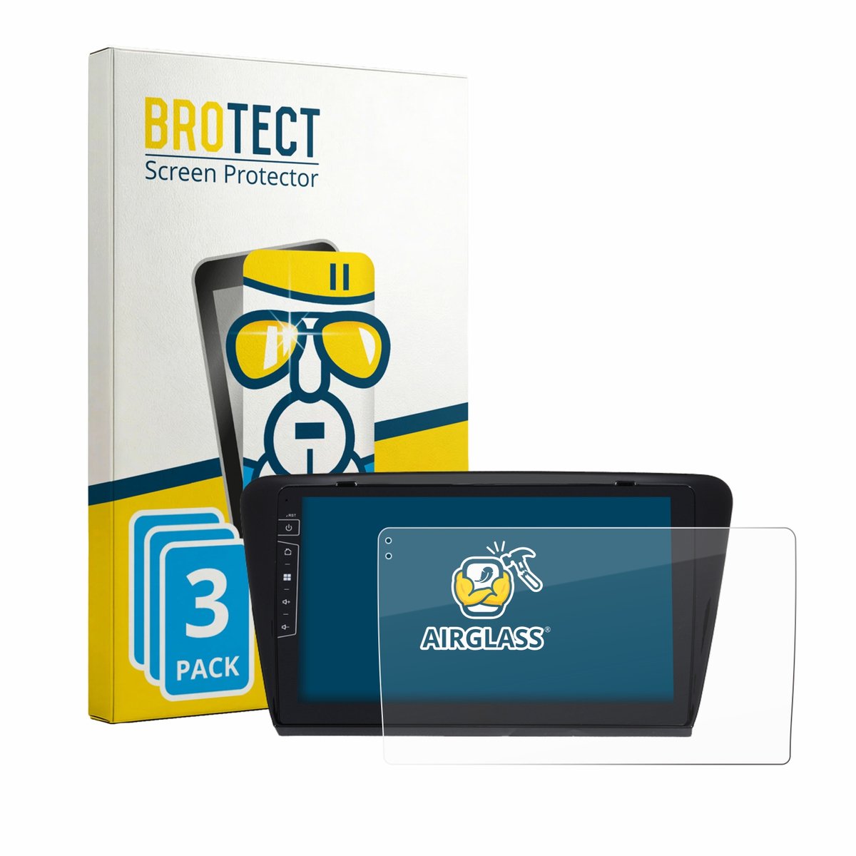 Screenprotector 3 Stuks voor Dynavin D9-7 Premium Flex Beschermglas transparant