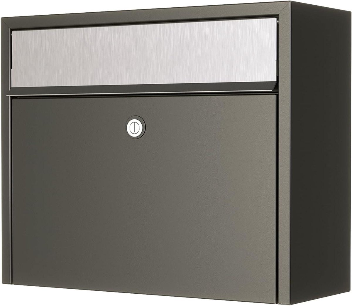 Wand brievenbus - Postbak - Post ontvangen - Modern design - 39x33x15 cm - Zwart
