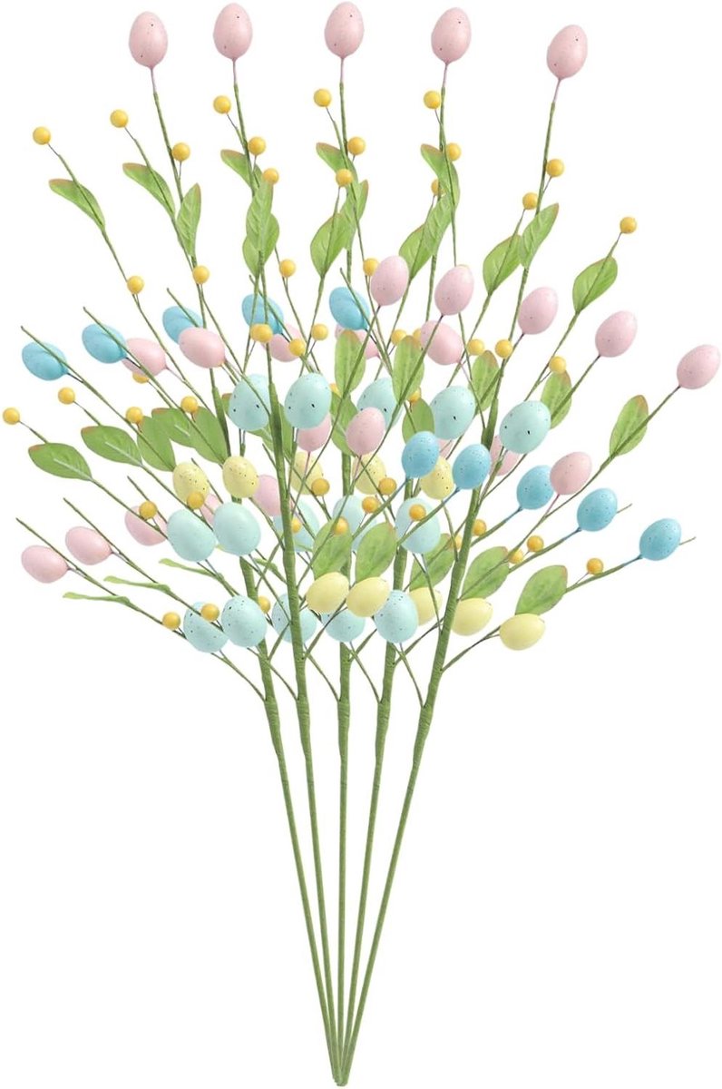 Kunstmatige Lentebloemen - Decoratieve Takken Bessen - Paasdecoratie Maken - Met Kunstmati