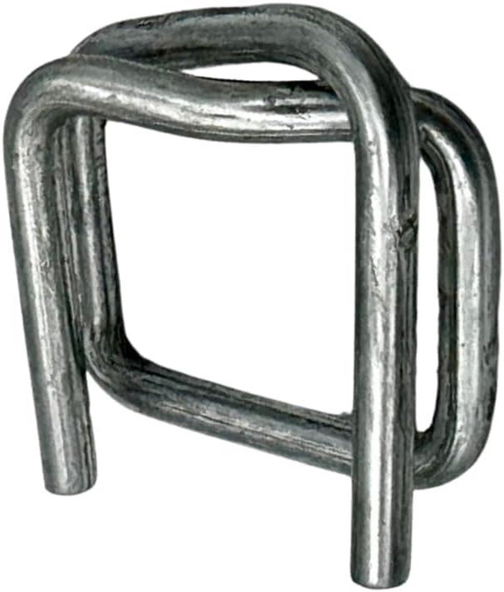 Metalen Klemmen - Sluitgespen Band - Omsnoeren Verpakking - Verzinkt Staal - 19 mm Breed - Zilverkleurig