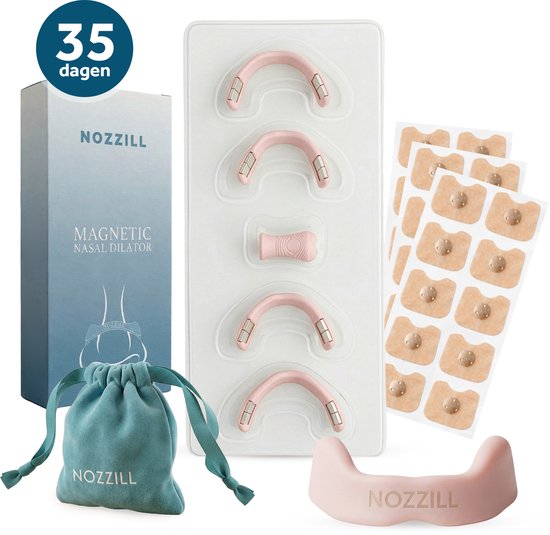Nozzill® Magnetische Neusstrips - 35 dagen - Anti Snurk Pleisters - 4 Maten S/M/L/XL - Neusspreider - Neuspleisters - Snurken - Beter Slapen - Slaapproblemen - Anti Snurk -Beige