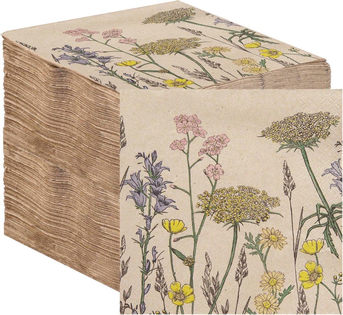 Servetten Papieren - Servetten - Tafel Servetten - Papier - Papieren Wegwerp Servetjes - Feestservetten - Voorjaar Servetten - Lunch/Diner Tafel Decoratie - 2 Laags - Bruin - 100 Stuks - van Imperatoris