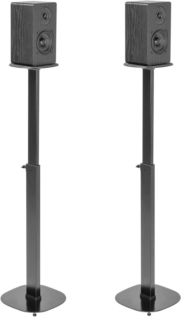 Speaker Stand - Geluidsbox Voet - Optimaal Geluid - Universeel Verstelbaar - 73 cm Hoog - Zwart