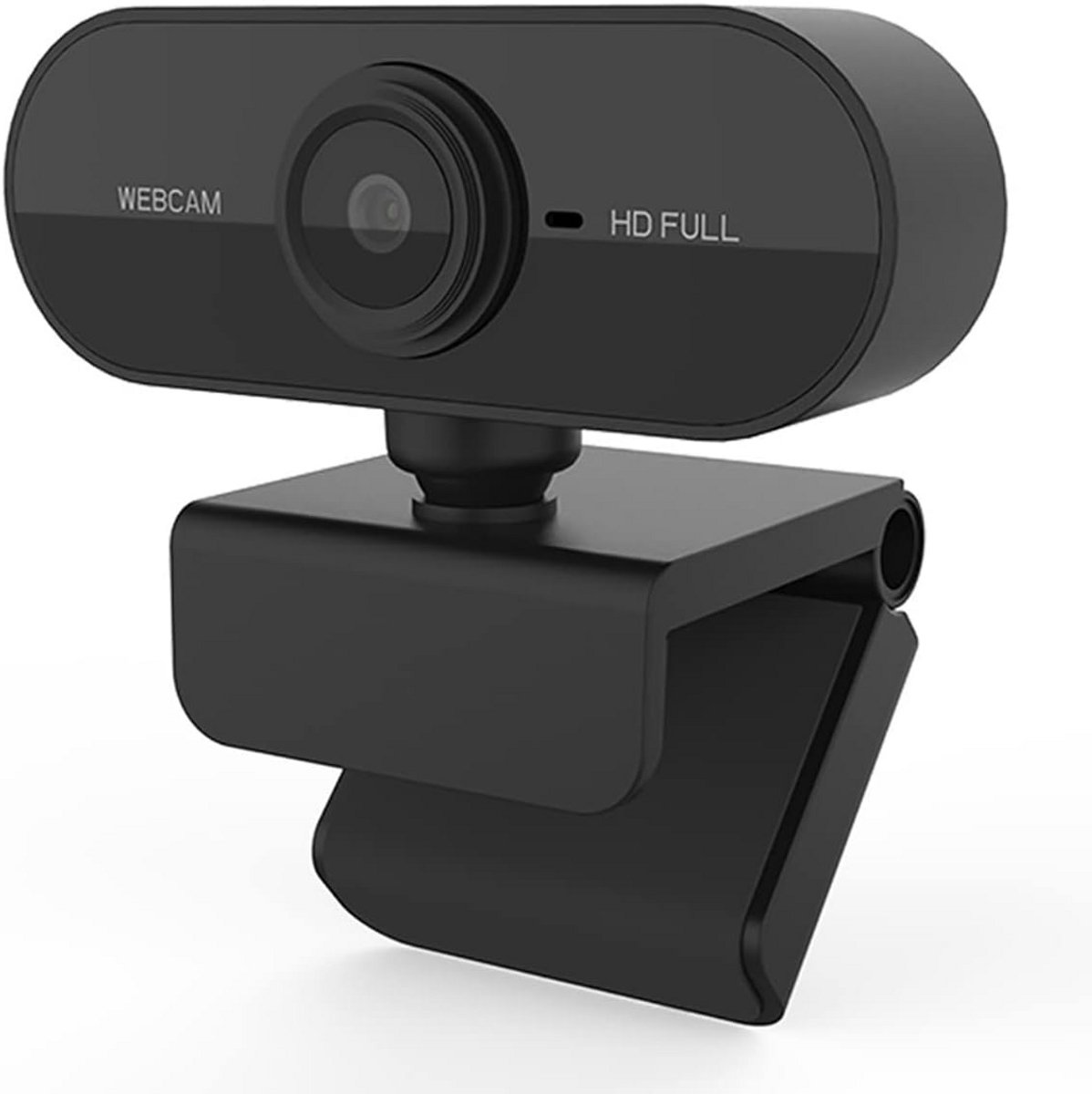 Webcam met Microfoon - PC Camera - Videobellen - 1080P HD Resolutie - 360° Verstelbaar - Zwart
