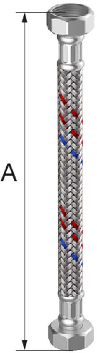 Flamco Meiflex slang met pantser MS-aansl. S/H/K 3/4 inch BI x 3/4" BA, 1000 mm, M5725.1127.100