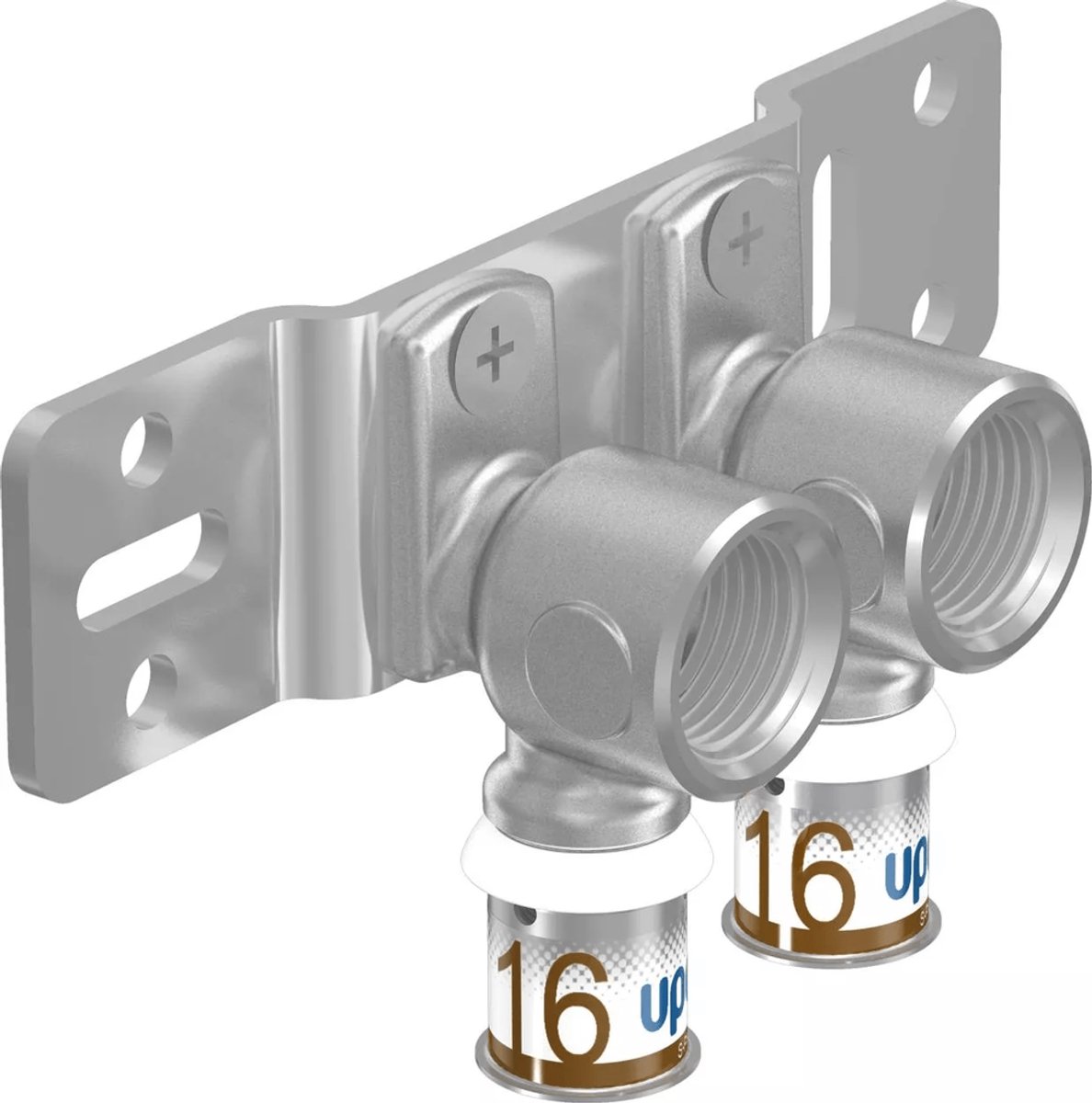Uponor S-Press Plus Smart Radi montageplaat - 1/2 x 16 x 50 mm pers