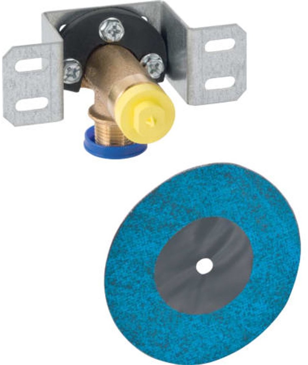 Geberit Mapress aansluithoek 90° met buitendraad MF 1/2", voorgemonteerd, enkel, kort, 632.856.00.1