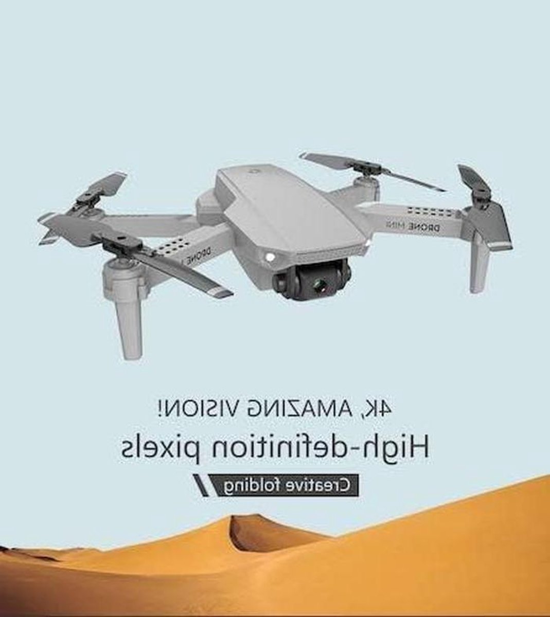 Opvouwbare Drone - RC Quadcopter Vliegend Speelgoed - Luchtfotografie Maken - Wifi FPV Functie - Niet Gespecificeerd - Zwart