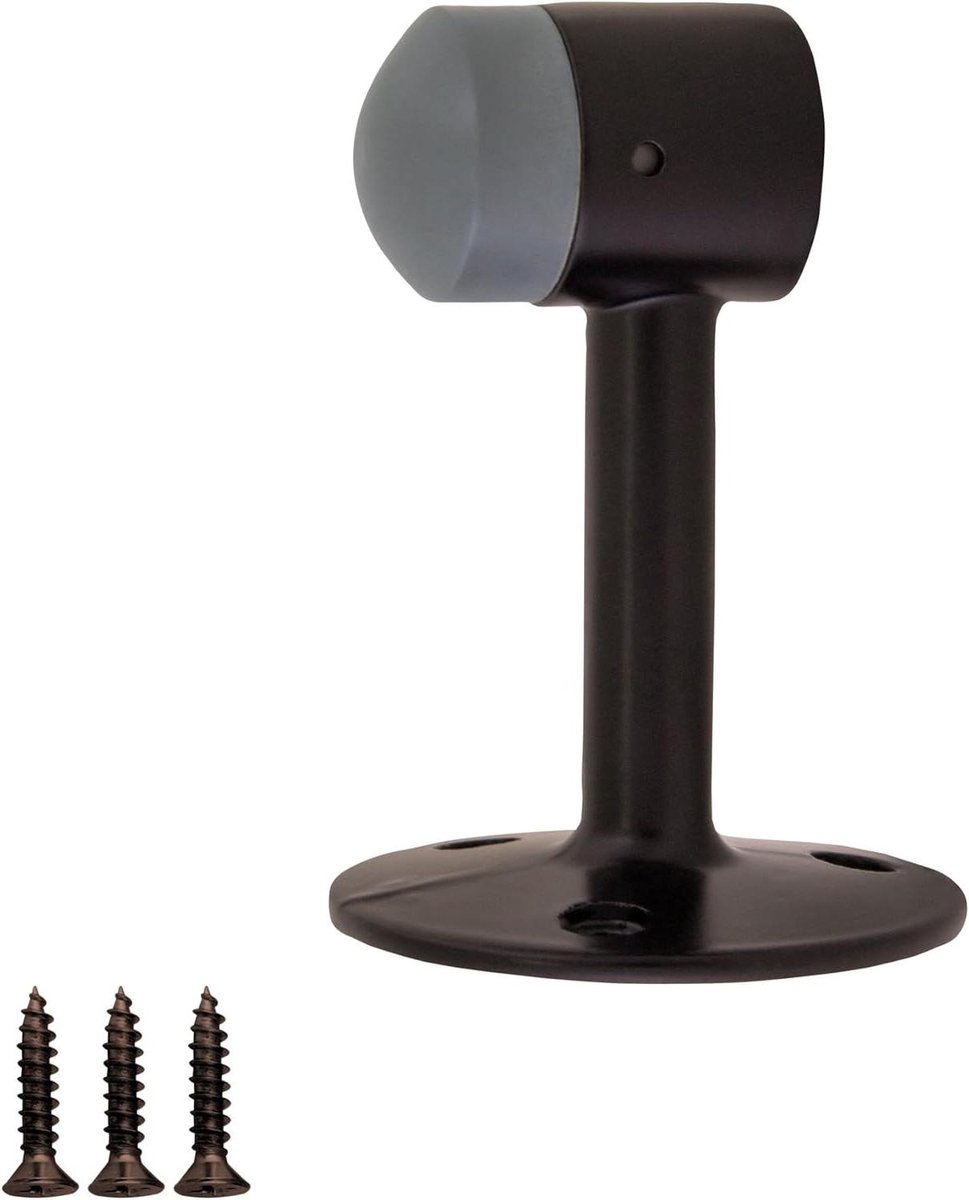 Deurstopper Zwanenhals - Muurstopper Deur - Bescherming Deuren Muren - Rubberen Punt - 2 stuks - Olie Gewreven Brons
