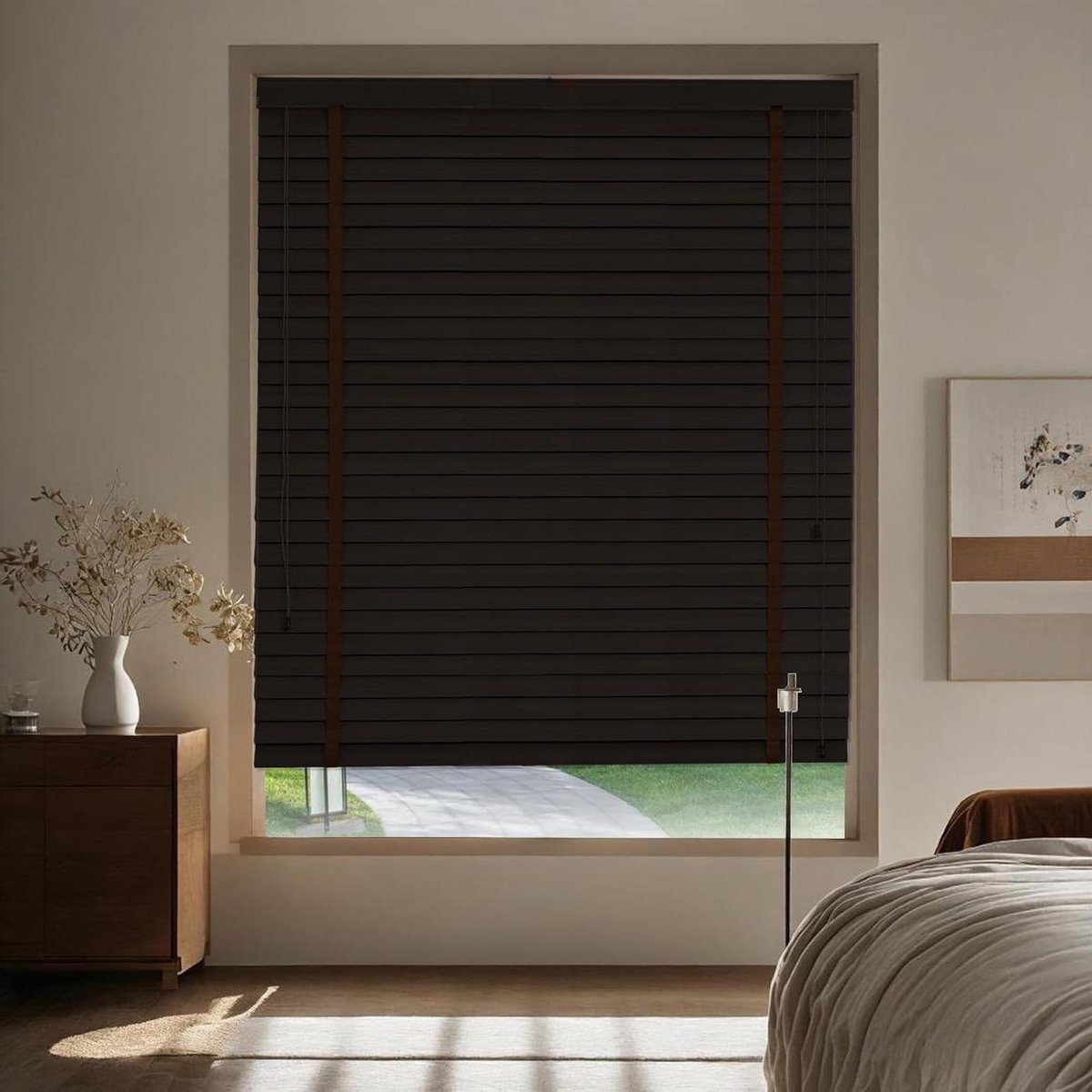Houten Jaloezieën - Raambekleding - Privacy en Licht - Maatwerk Mogelijk - 50mm Lamellen -