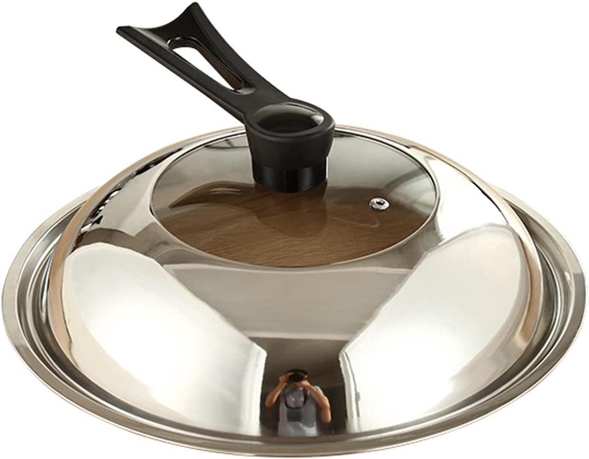 Kookpan Deksel - Universeel Deksel - Koken en Sudderen - Transparant Glas - 30 cm - Helder