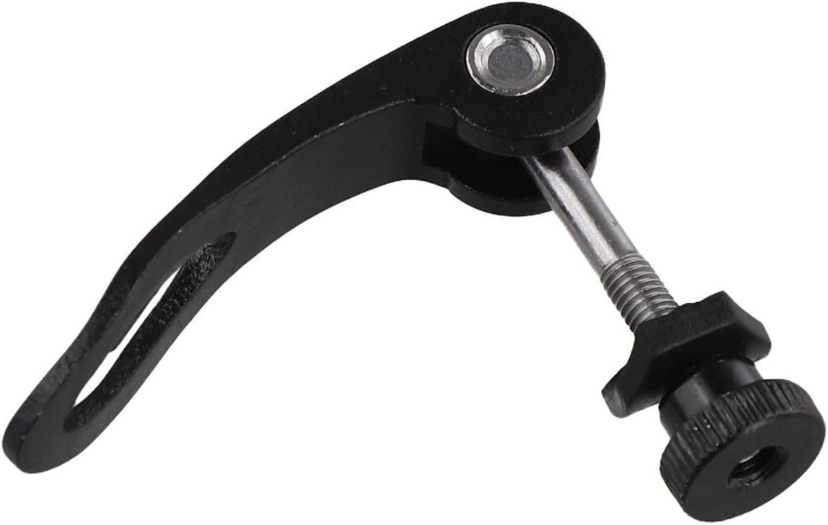 Zadelpenklembout Fiets - Snelspanschroef Zadel - Zithoogte Verstellen - Lichtgewicht Aluminium - M5 x 45 mm - Zwart