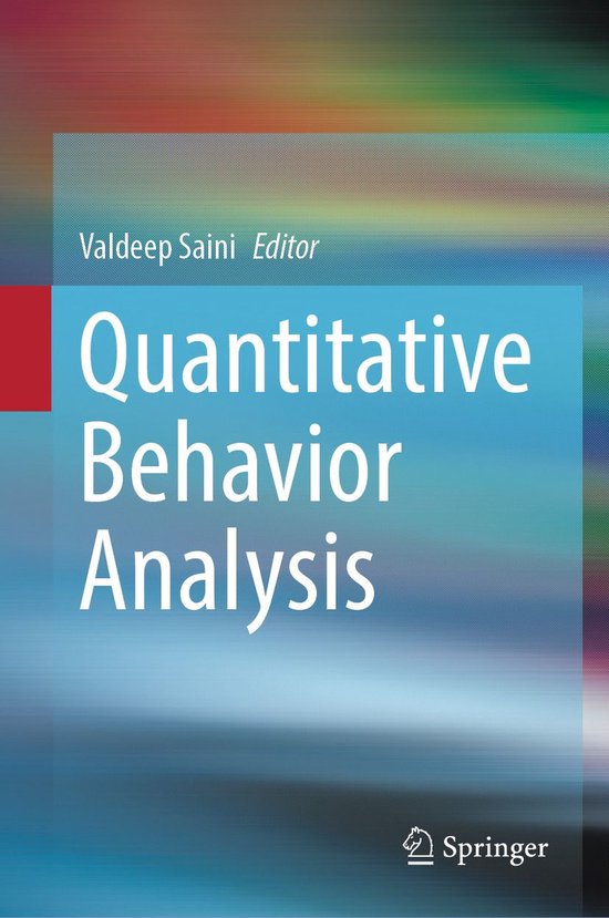 Behavioral Science and Psychology (R0) - Quantitative Behavi ... - cover