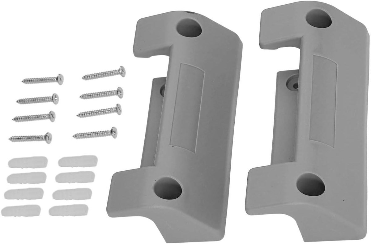 Slanghaspel Houder - Slang Opberger - Tuin Organiseren - Robuuste PVC Constructie - 14 x 8 x 3 cm - Grijs