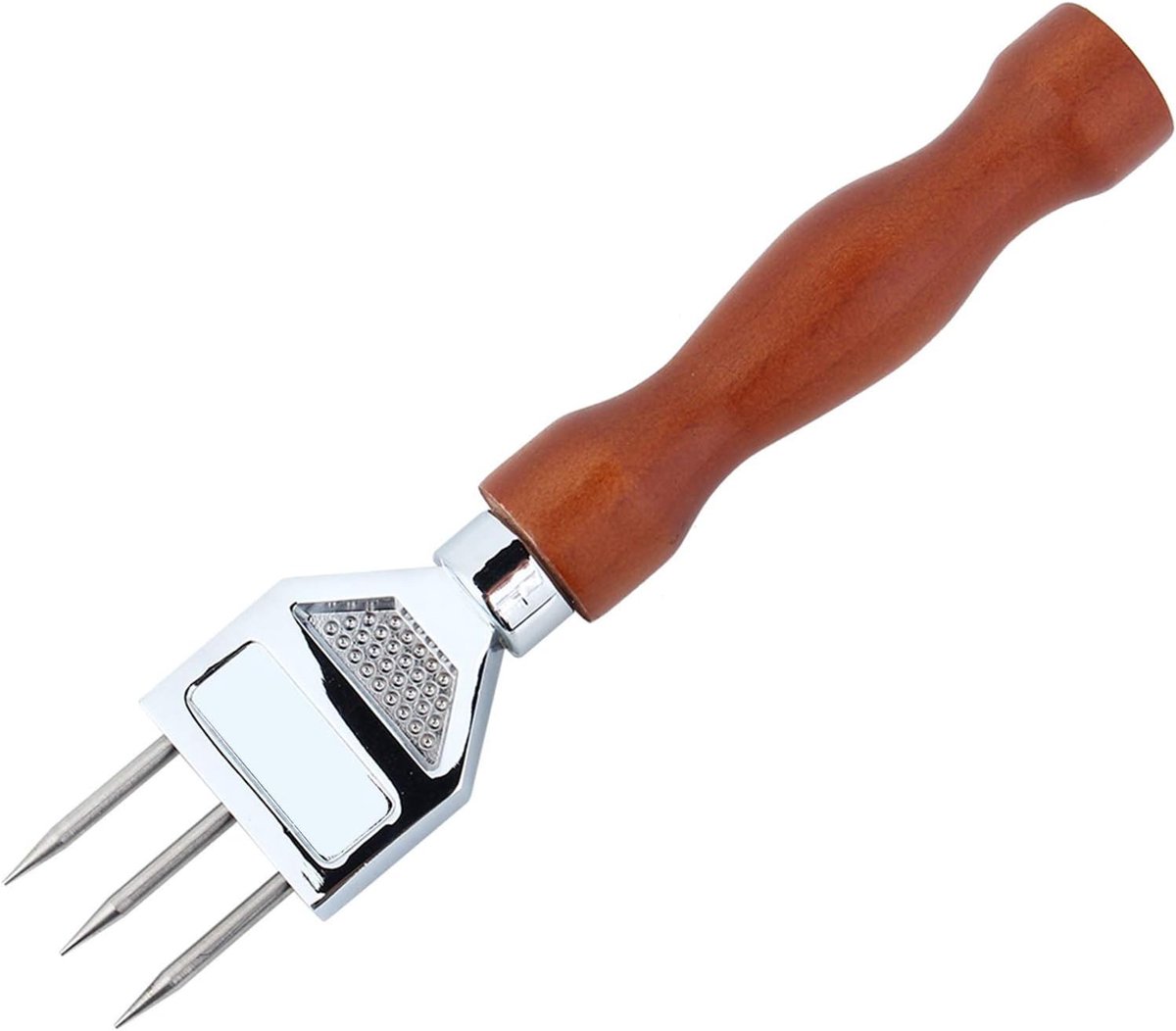 IJsbeitel - Ijspriem Bar - Crushed IJs Maken - Massief Houten Handvat - 18 cm Lengte - Zilver