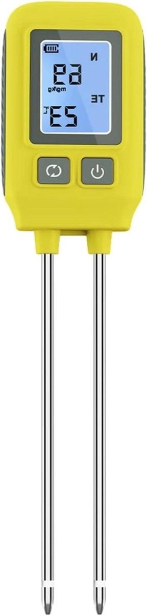 Bodemmeters, Bodem NPK-tester met LCD-achtergrondverlichting, bodemdetector, 4-in-1 bodemmeststofmeter, NPK-temperatuuranalysator for kas