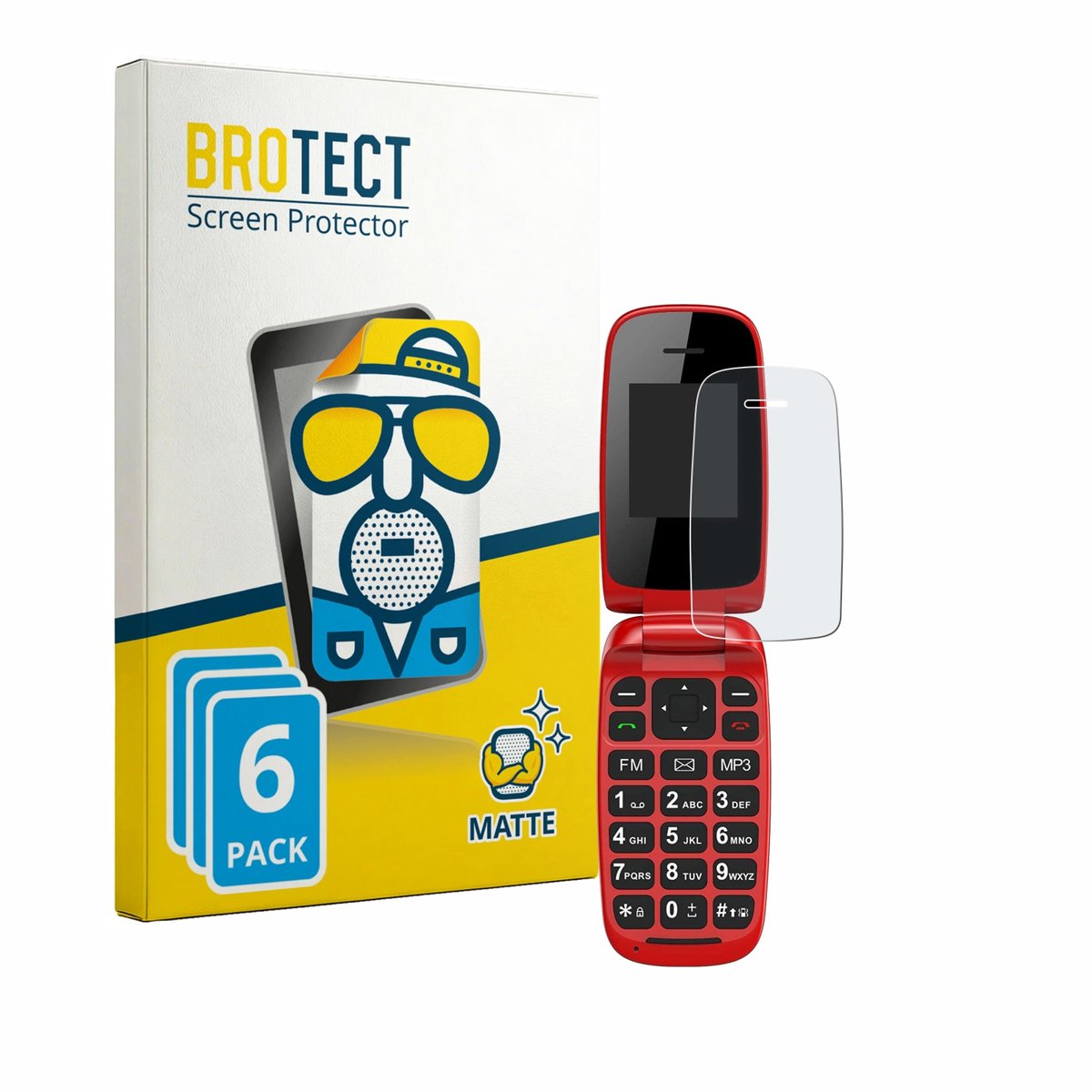 BROTECT - Screenprotector voor Chakeyake R341 - Folie Beschermfolie matte 6 Stuks