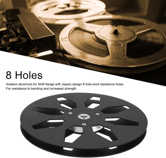 Lege Tape Spoel - Open Reel Tape - Muziek Opnemen - Luchtvaart Aluminium - 7 Inch - Zwart — afbeelding 5
