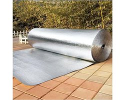 Reflecterende Folie Isolatie - Warmtefolie Isolatiemateriaal - Energie Besparen - Dubbelzijdige Aluminiumfolie - 1x6 meter - Zilver