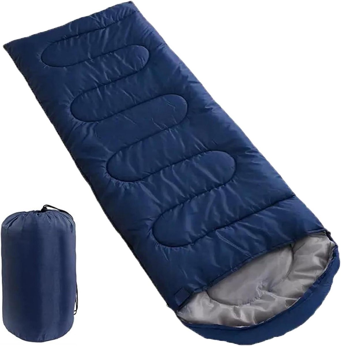 Slaapzak voor volwassenen - Kampeerslaapzak Dekenslaapzak - Kamperen en Reizen - Waterdicht en Ademend - 210x75 cm - Donkerblauw