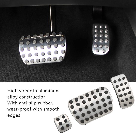 Voetpedaal Pads Set - Auto Pedaal Covers - Verbeterde Grip - Antislip Rubber - 18.3 x 8.5 x 7.9 cm — afbeelding 3
