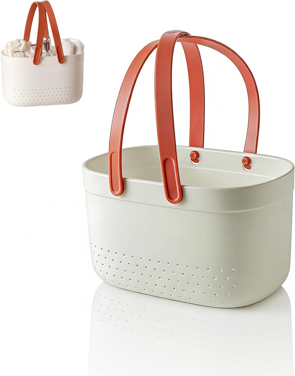 Plastic Opbergmanden met Handvatten - Draagbare Douche Caddy en Organizer voor Badkamer, Keuken en Kantoor