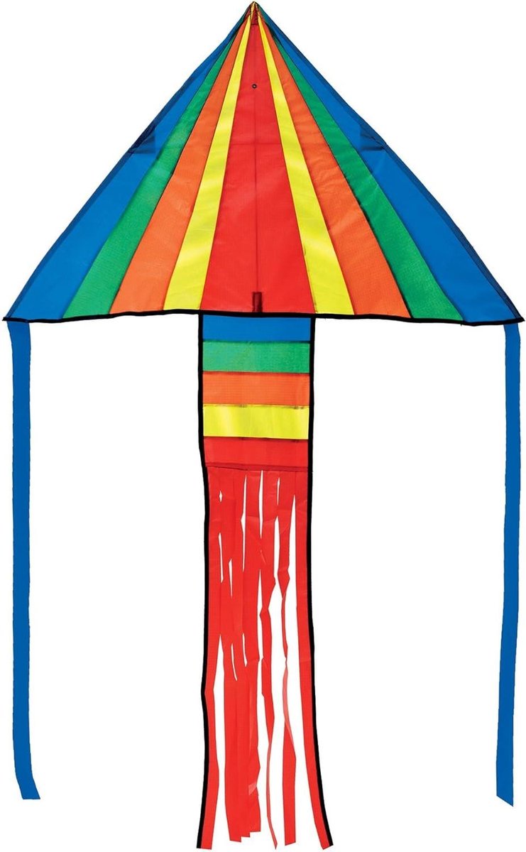 Regenboog Vlieger - Delta Vlieger Kinderen - Buiten Spelen - Duurzaam Nylon Materiaal - 39 inch Spanwijdte - Meerkleurig
