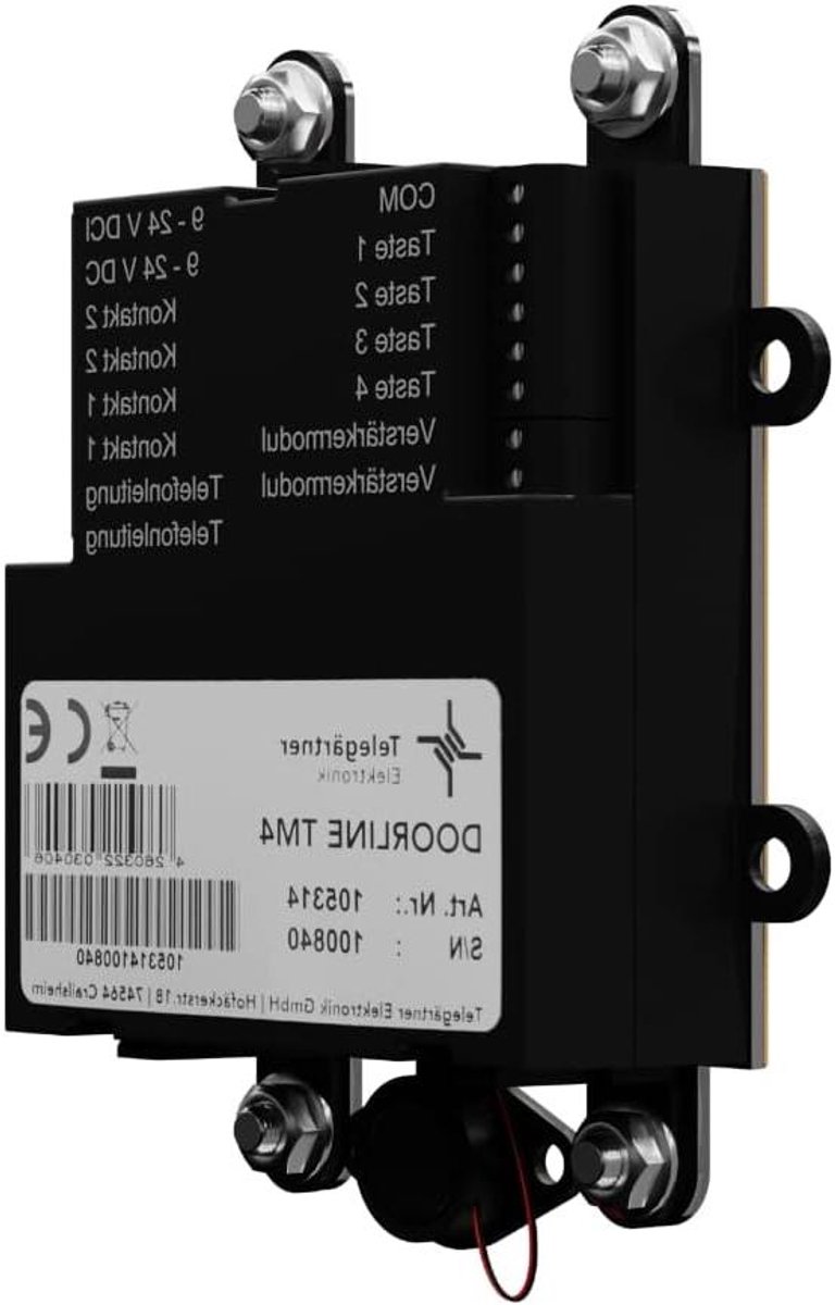 Deurintercom Systeem - Brievenbus Bel - Bezoekers Ontvangen - Aansluitbaar op Telefoon - 252 x 109 x 88 cm - Zwart