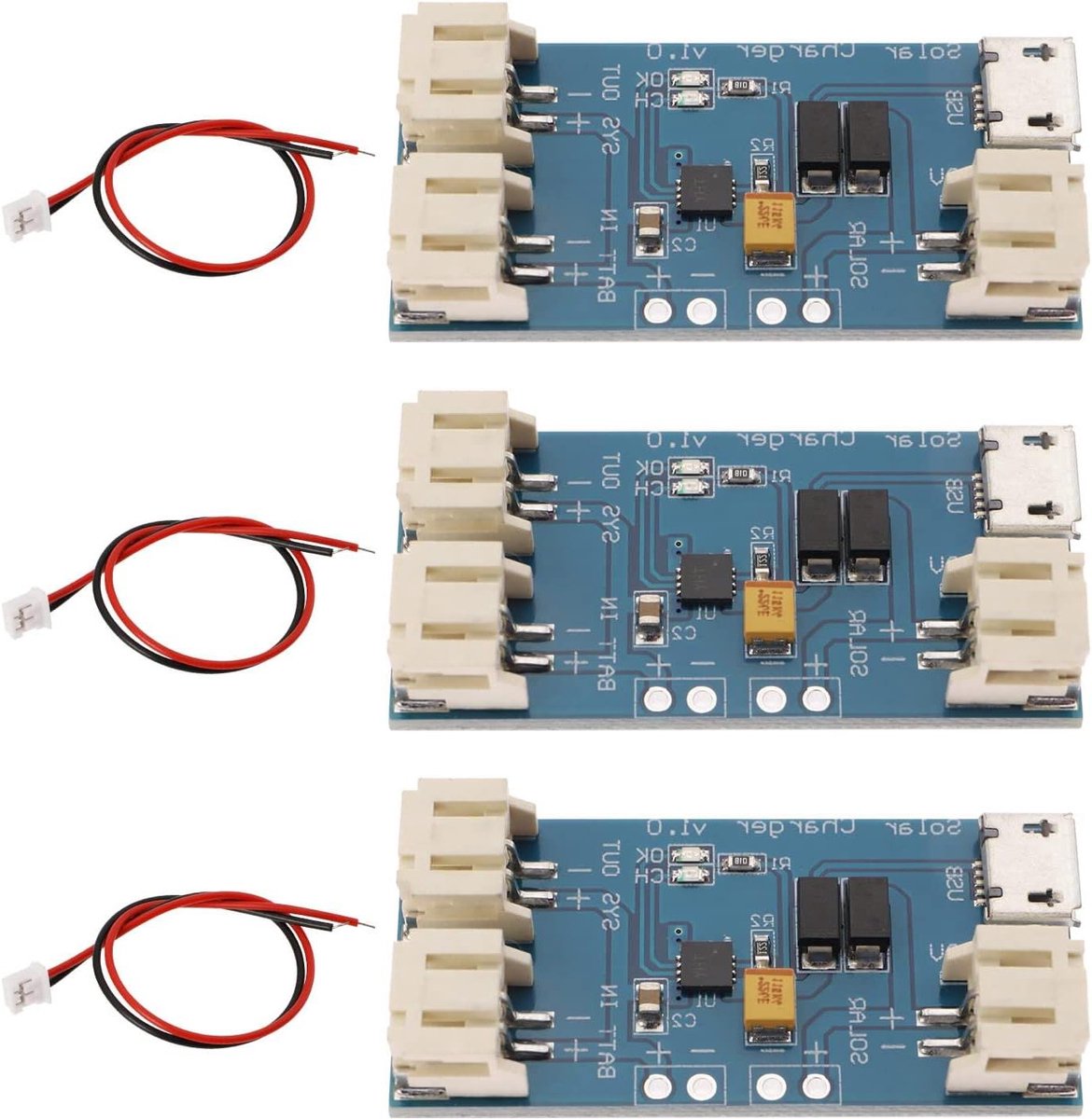 Zonne Lipo Oplader - Solar Charger Module - Batterij Opladen - Super Mini Chip - 500 mA - Rood