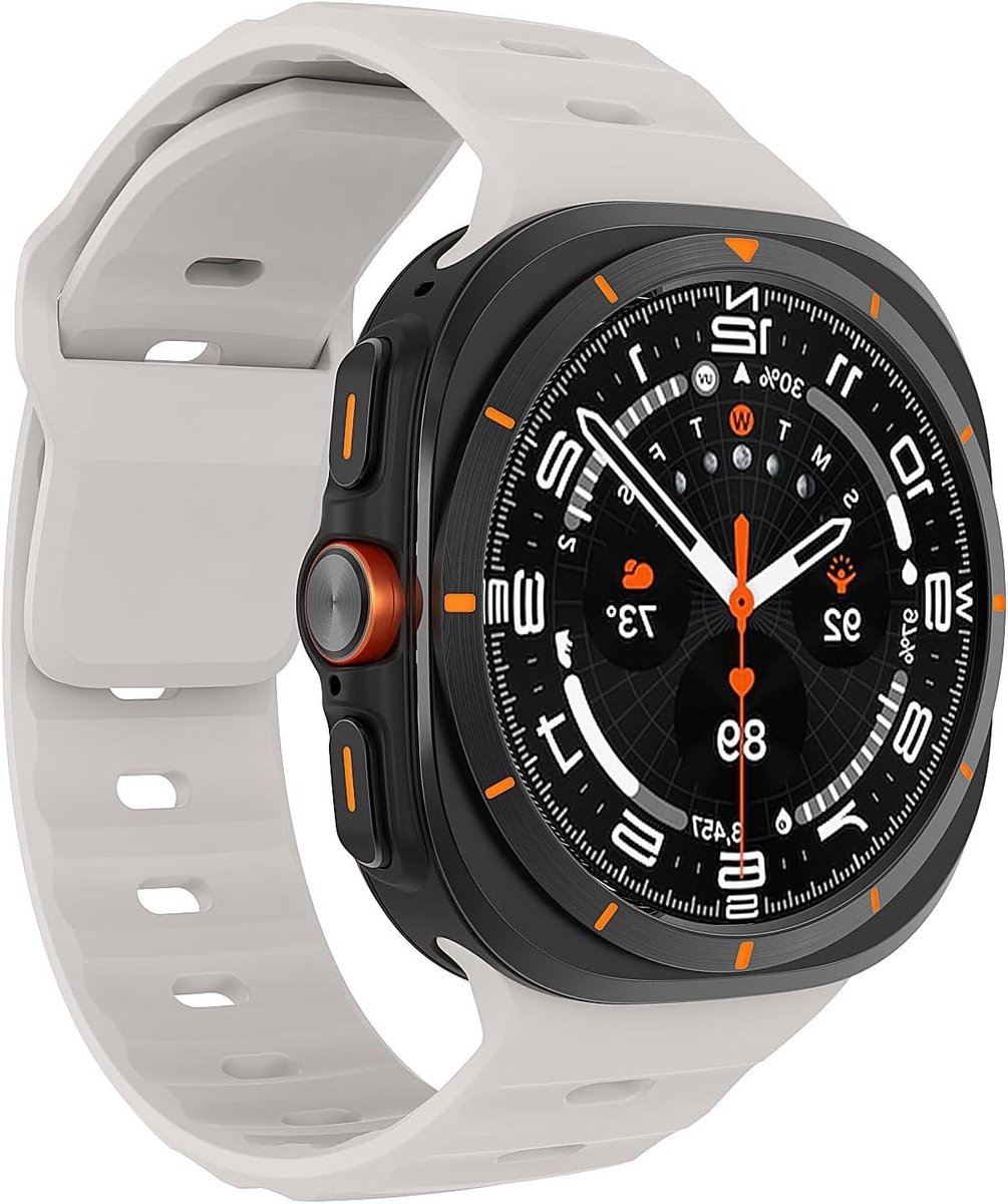 Sportieve en Waterdichte Silicone Horlogeband voor Samsung Galaxy Watch Ultra 47mm - Comfortabele Accessoire voor Mannen en Vrouwen, Ideaal voor Sport en Activiteiten