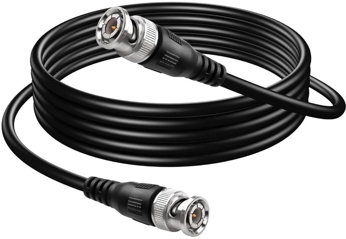 BNC Coaxiale Kabel - Videokabel Verlengkabel - Signaaloverdracht Bewaken - Ultra Low Loss - 3 Meter - Zwart