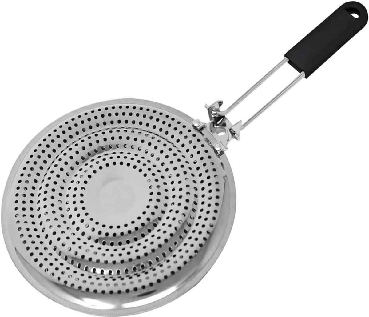 Warmteverdeler Plaat - Sudderplaat Hitte Reducer - Koken op Gasfornuis - Houdt Koffie Warm - 20 cm Diameter - Zwart
