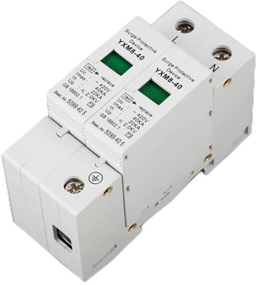 ONF3 - Overspanningsbeveiliging - DC 220V - 40KA - Hoogwaardig - Bescherming elektrische systemen - Lange levensduur - Geschikt voor huisgebruik...