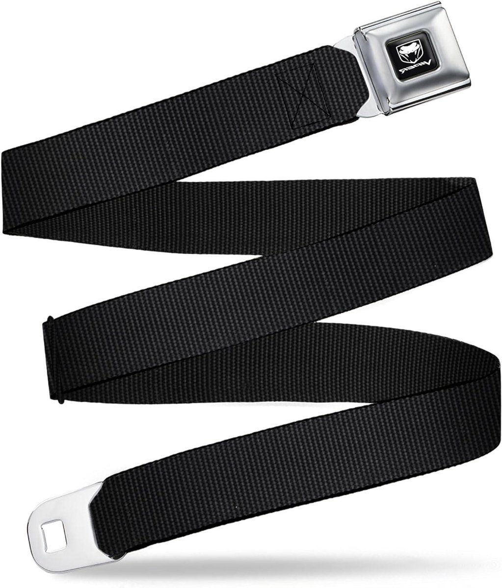 Veiligheidsgordel Riem - Mode Riem Kinderen - Broek Verstellen - Autogordel Gesp - 2.5 cm breed 20-36 inch - Zwart