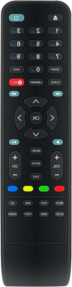 Vervangende Afstandsbediening - Afstandsbediening TV - TV Zenders Zappen - Direct Te Gebruiken - 10 Meter Bereik - Zwart