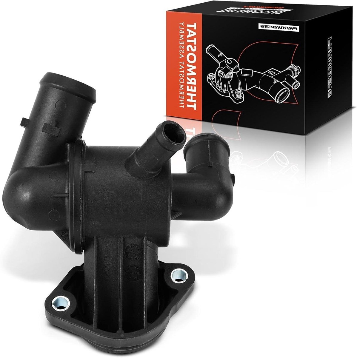 Koelmiddelregelaar Thermostaat - Koelvloeistofregelaar Motor - Motorkoeling Optimaliseren - Directe Vervanging - 24x14x11 cm - Zwart