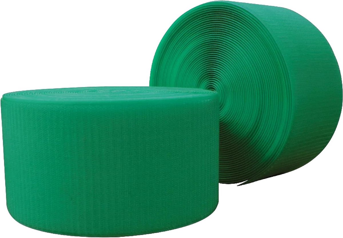 Haaksluiting Nylon - Connector Rol - Sportvloeren Bevestigen - Duurzame Haakverbinding - 4 inch breed 42 voet lang - Groen
