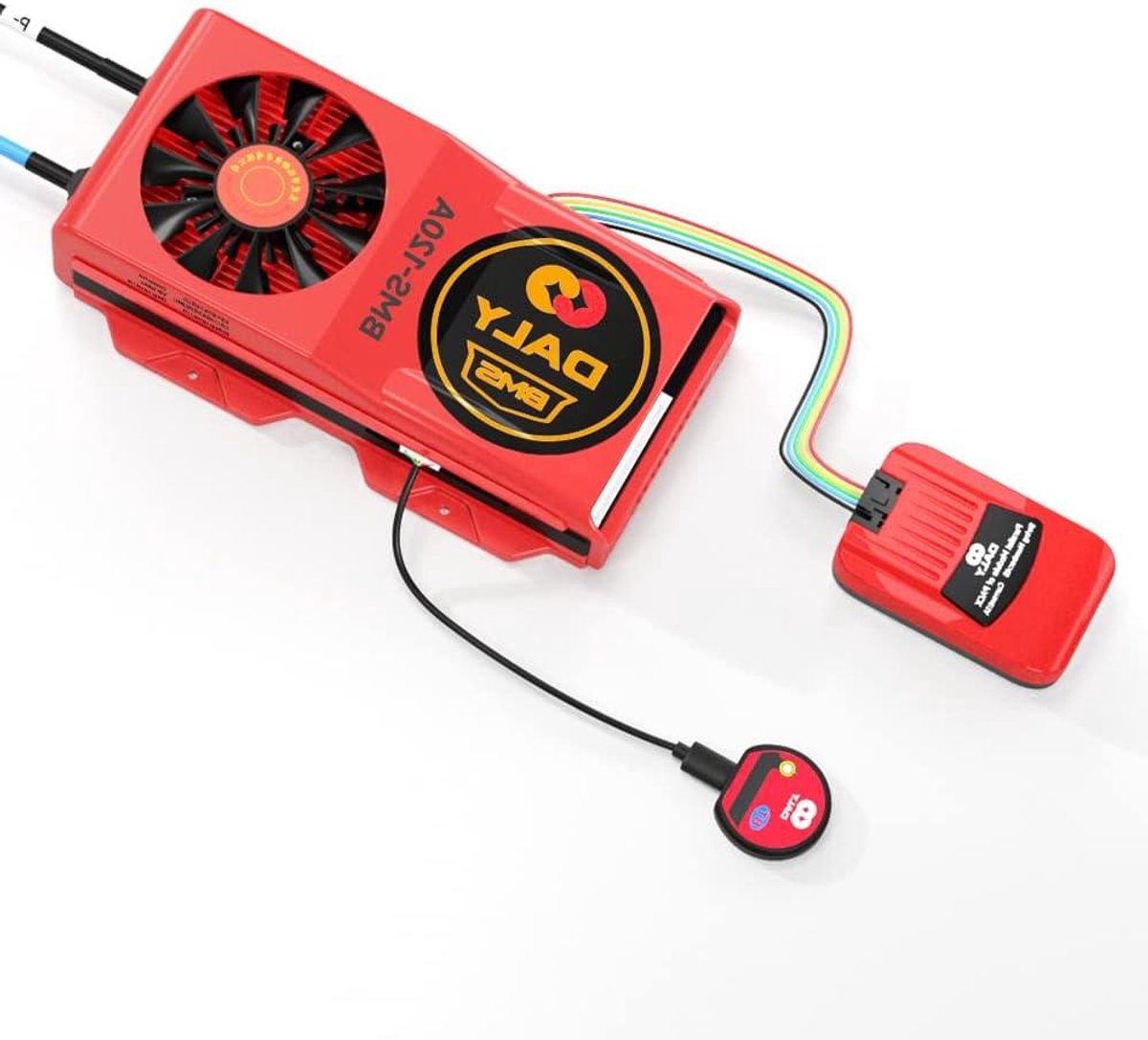 Parallelle Connector BMS - Lithium Batterij Module - Batterij Bescherming - Met Koelventilator - 63x41x14mm - Zwart