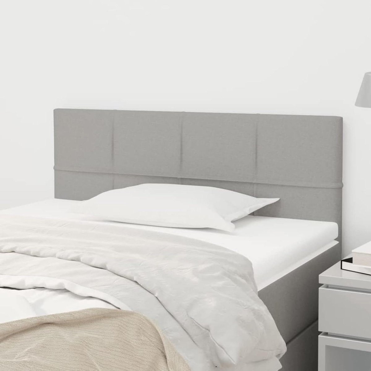 Hoofdbord Bed - Bedwand Gevoerd - Bed Compleet Maken - In Hoogte Verstelbaar - 90 x 5 x 88 cm