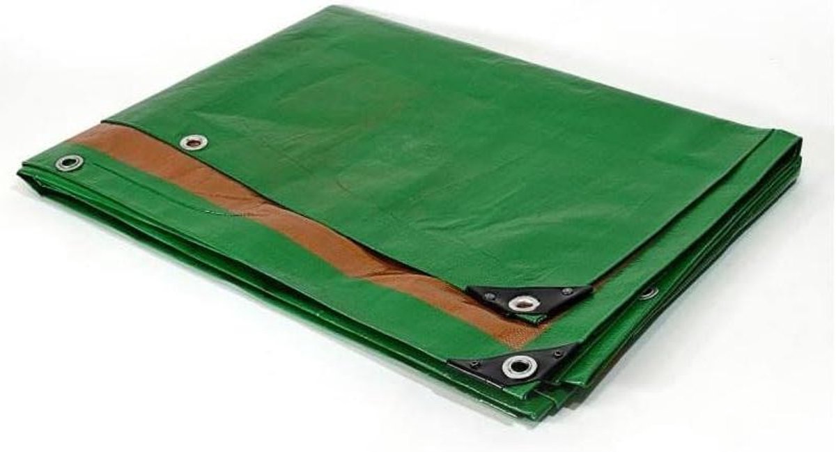 Werkzeil - Dekzeil Zeildoek - Bescherming Outdoor - Zeer Resistent - 2x3 m - Groen Bruin