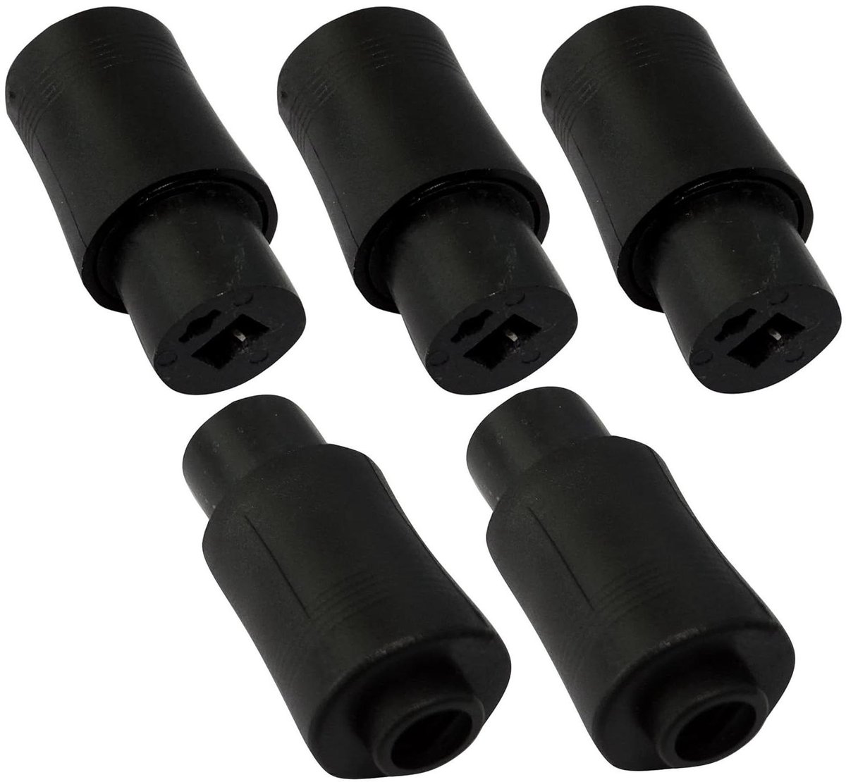 DIN Stekkers - Luidspreker Connectoren - Audio Aansluiten - 2-polig - 5 stuks - Zwart
