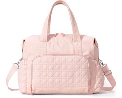 Reis Weekendtas voor Dames - Gevouwen Weekender Tas met Natte Vak - Handbagage Gym Tote - Persoonlijke Bagage voor Ziekenhuis, Overnachting - Roze - 1 Stuk