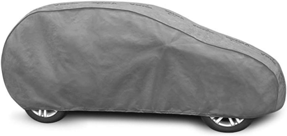 Autoafdekking Waterdicht - Autoziel Dekzeil - Auto Beschermen - Meerlaags Waterdicht Membraan - L: 355-380 cm/H: 125-135 cm - Grijs