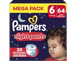 Pampers - Baby Dry Night Pants - Maat 6 - Mega Pack - 64 luierbroekjes