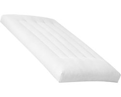 Ultraplat Kussen - Dun Slaapkussen - Comfortabel Slapen - Pluche Polyester Stof - 72 x 46 cm - Wit