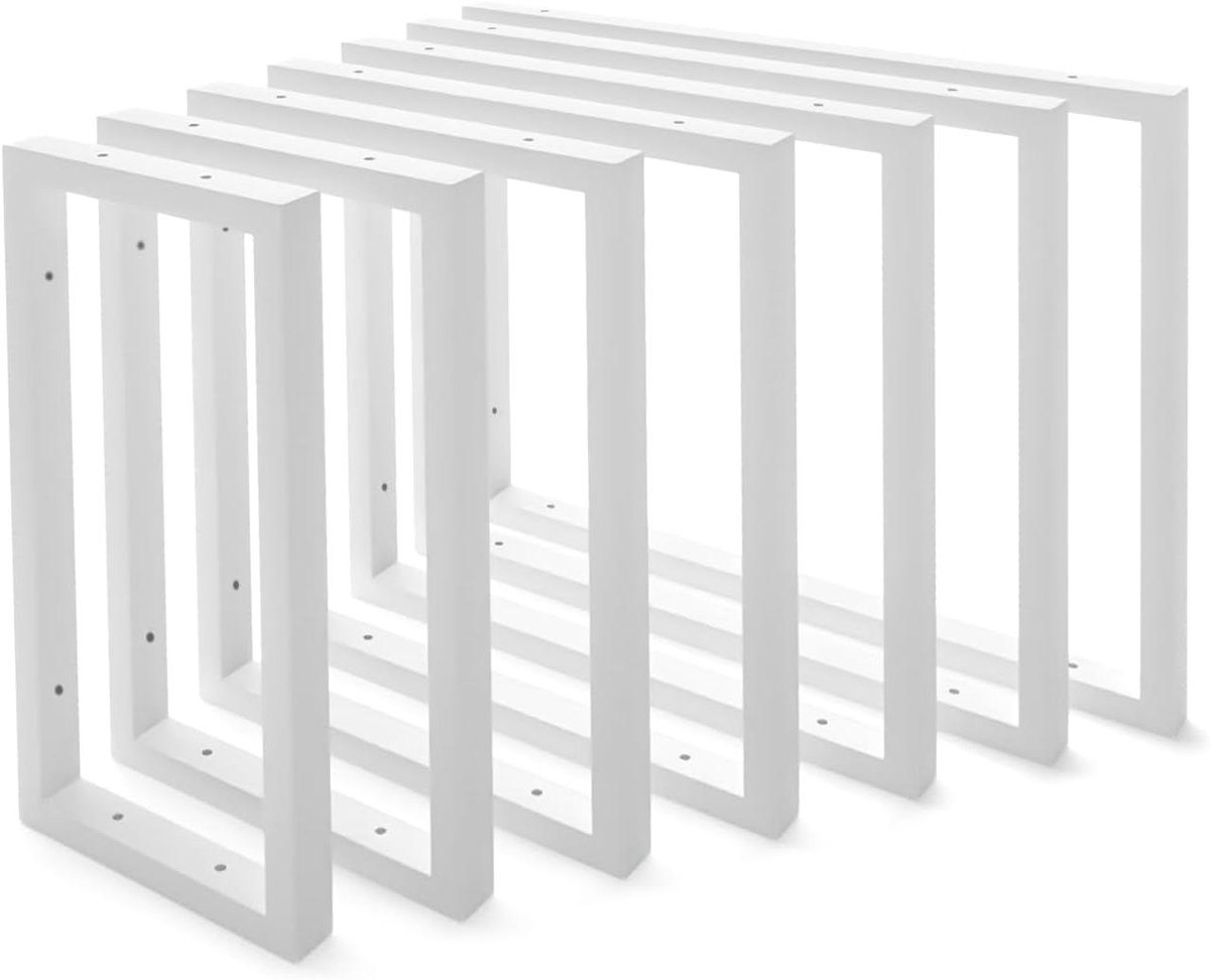 Wastafelhouder Set - Ondersteuning Wasbak - Badkamer Opknappen - Zijdematte Poedercoating - 20 cm - Wit