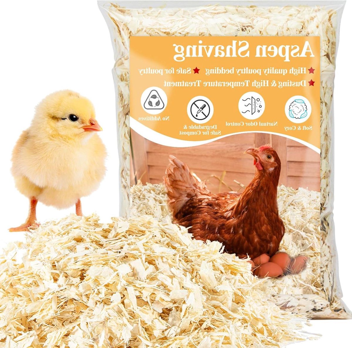 Aspen krullen beddengoed - Houtkrullen bodembedekking - Kleine dieren verzorgen - Natuurlijk espenhout geurloos - 33 oz - Natuurlijk